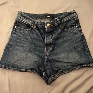 Express Super High Rise Denim Shorts